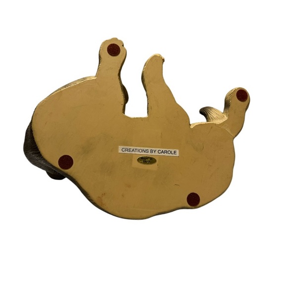 Carole Duncan Cat Figure. Gray Tabby Cat. - Picture 3 of 3